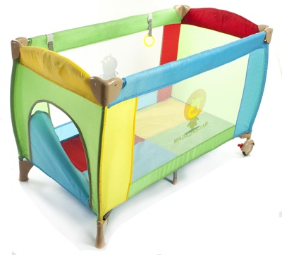 Кроватка Forkiddy Arena lux mini (москитная сетка+кольца) (4 цвета)- фото